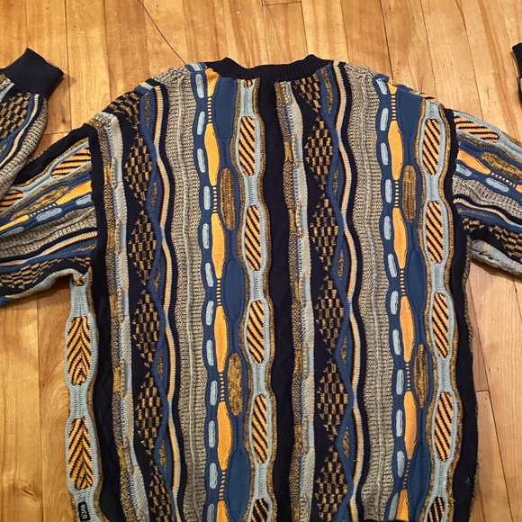 Vintage Coogi Style DJab Multicolor Crewneck Cable Knit Sweater size M - Picture 8 of 11